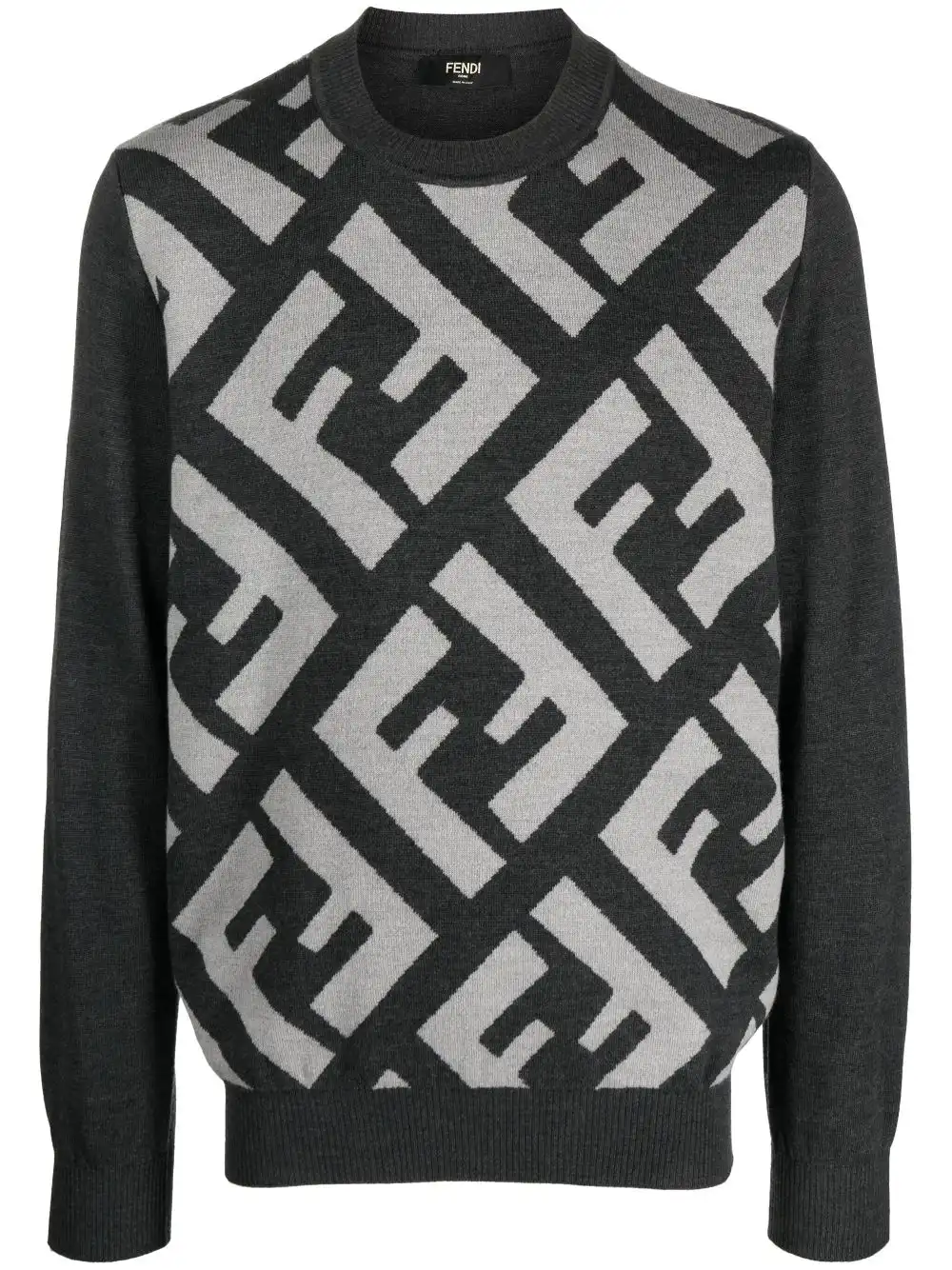 Cheap FENDI FF-jacquard wool jumper