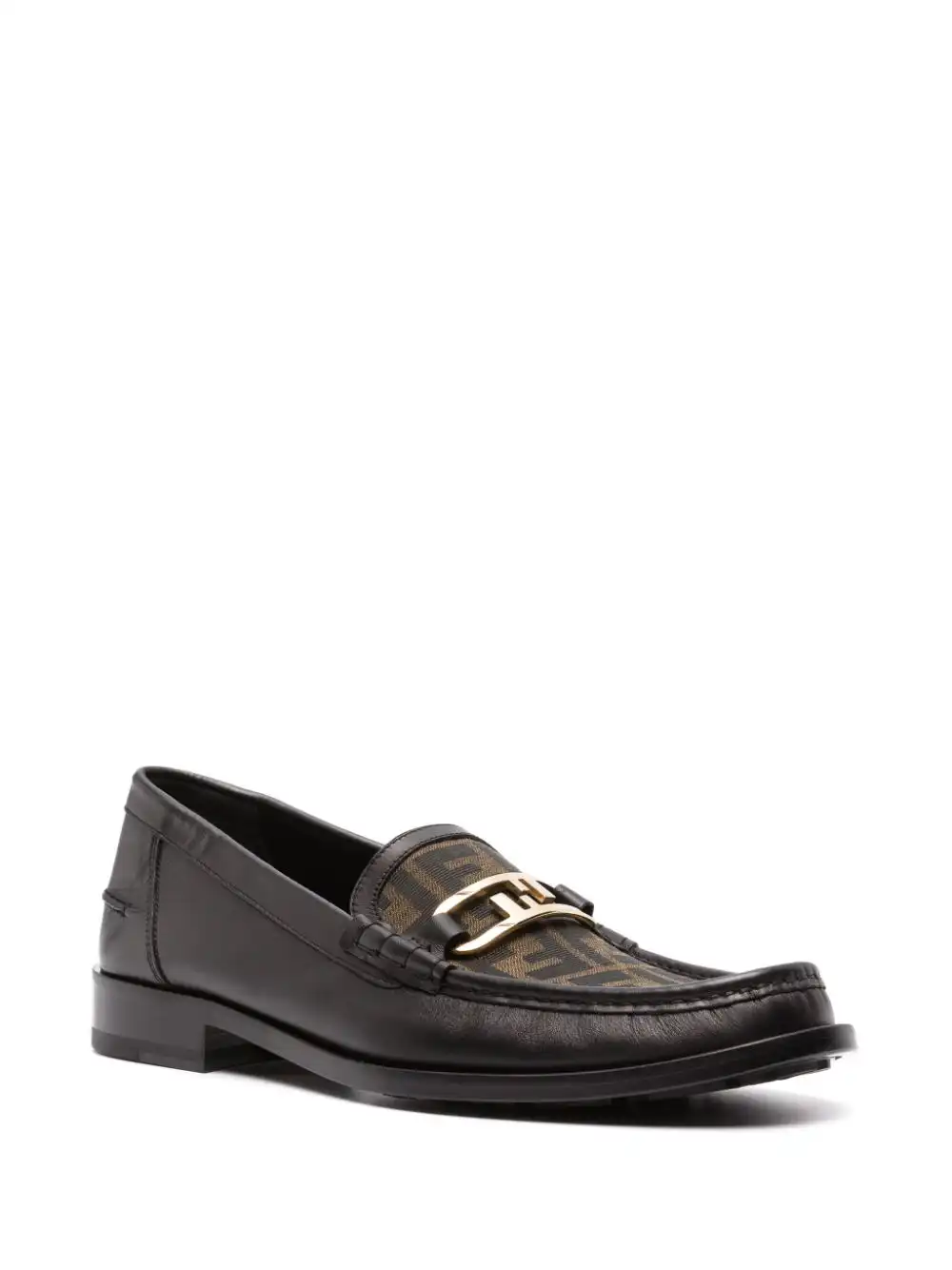 Cheap FENDI FF pattern-print panelled loafers