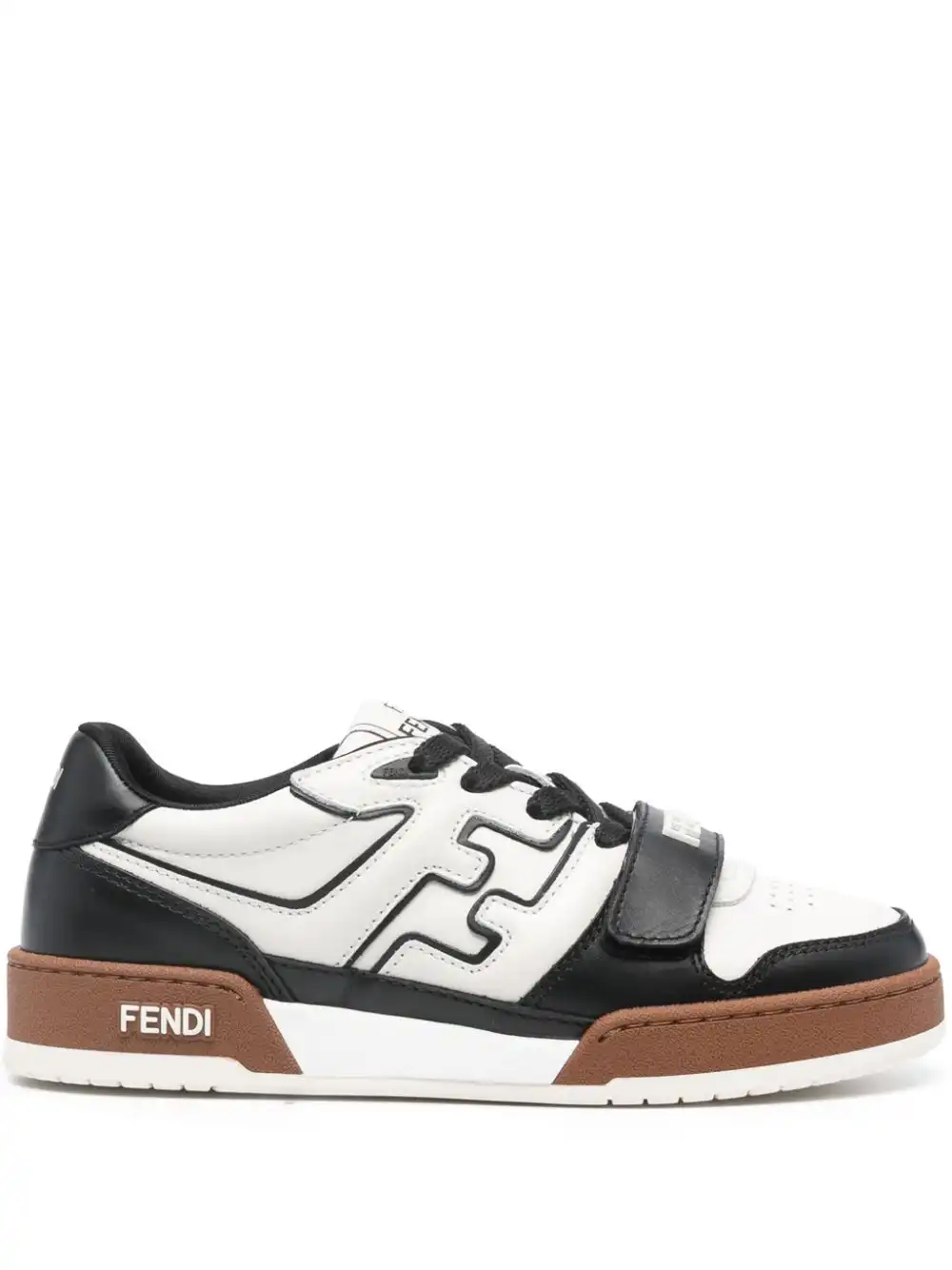 Cheap FENDI Match panelled leather sneakers