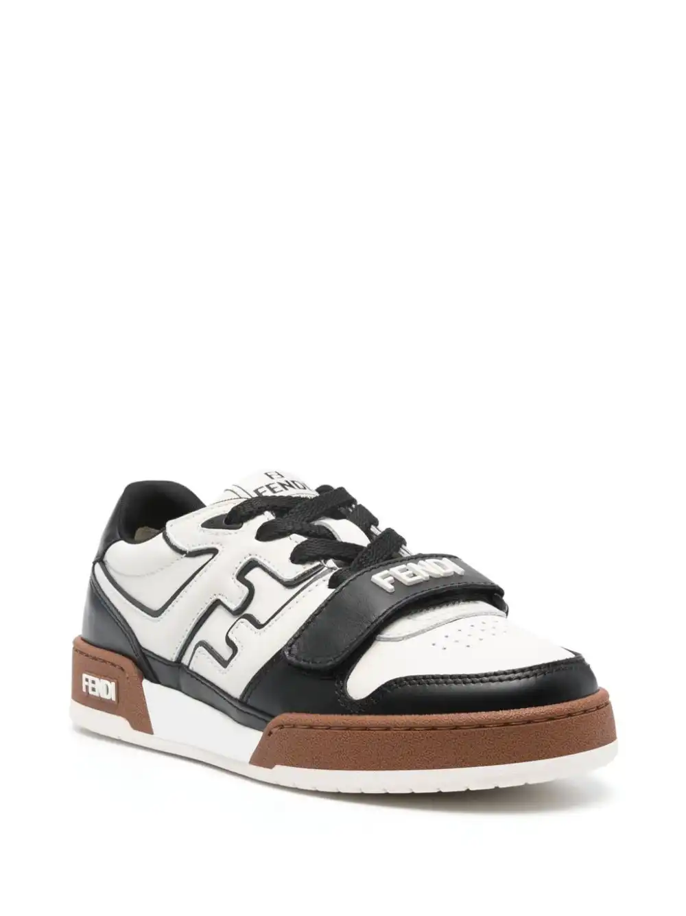 Cheap FENDI Match panelled leather sneakers