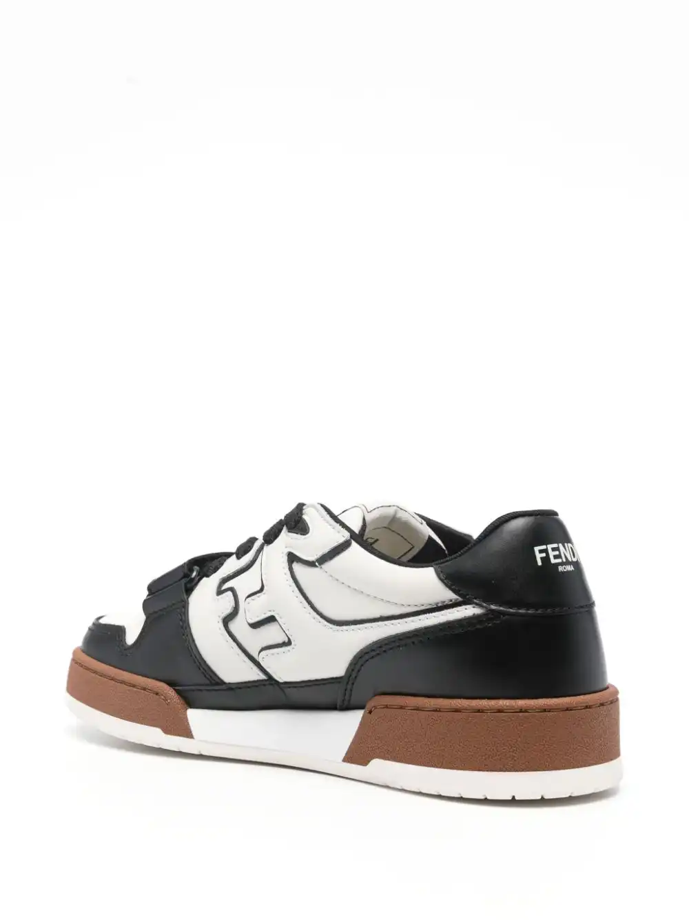 Cheap FENDI Match panelled leather sneakers