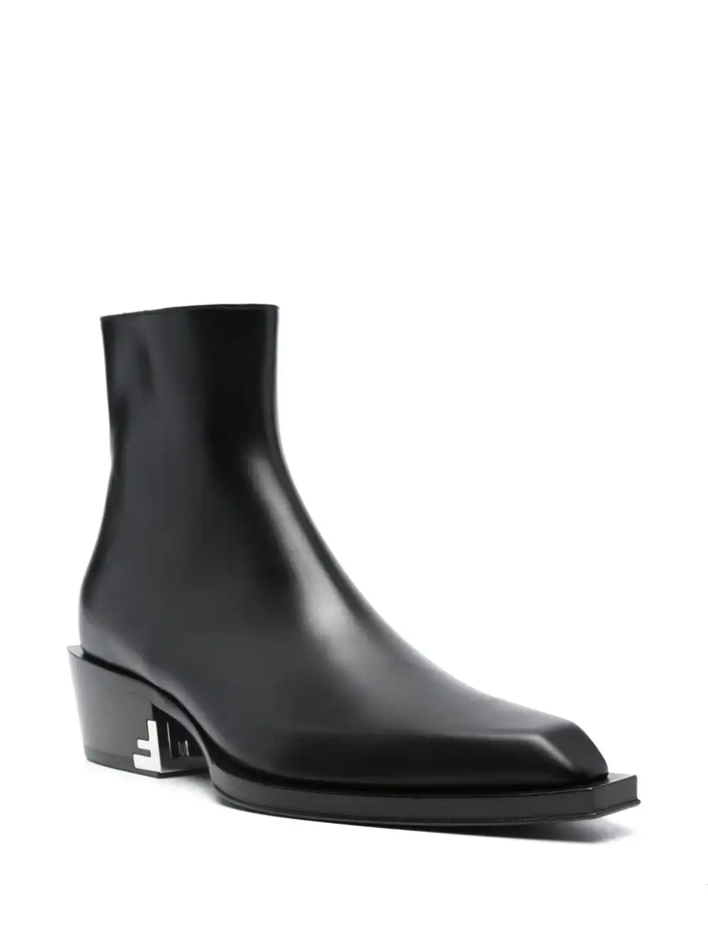 Cheap FENDI Cuban-heel leather ankle boots