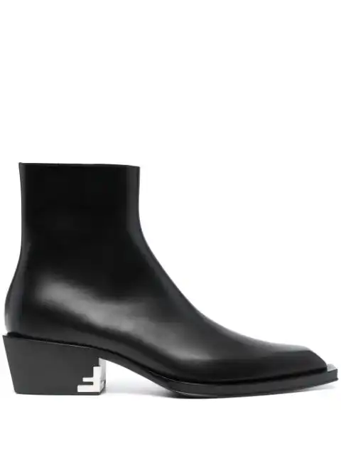 FENDI Cuban-heel leather ankle boots