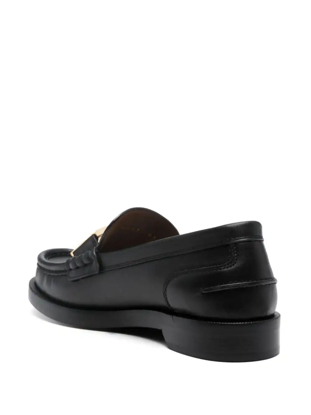 Cheap FENDI FF logo-plaque leather loafers