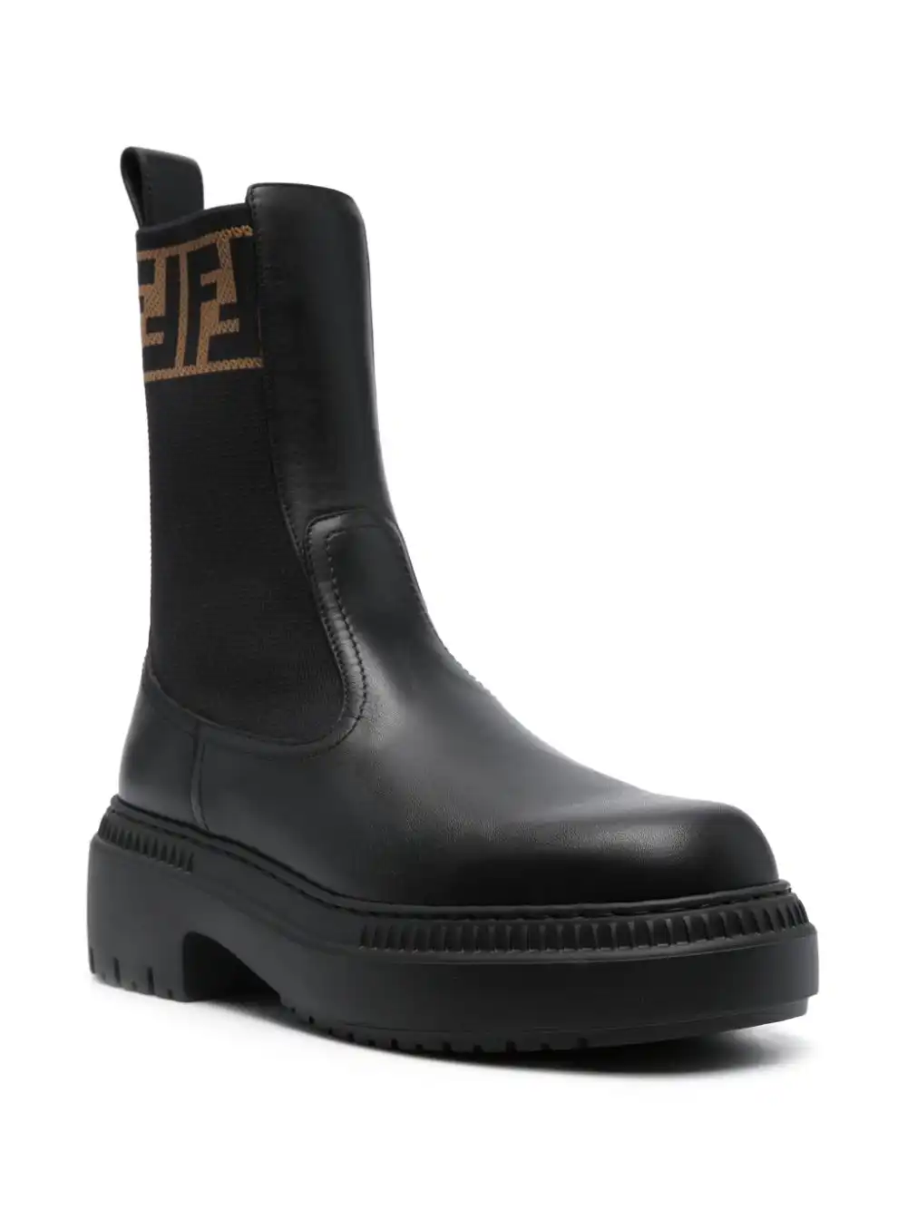 Affordable FENDI Domino leather ankle boots