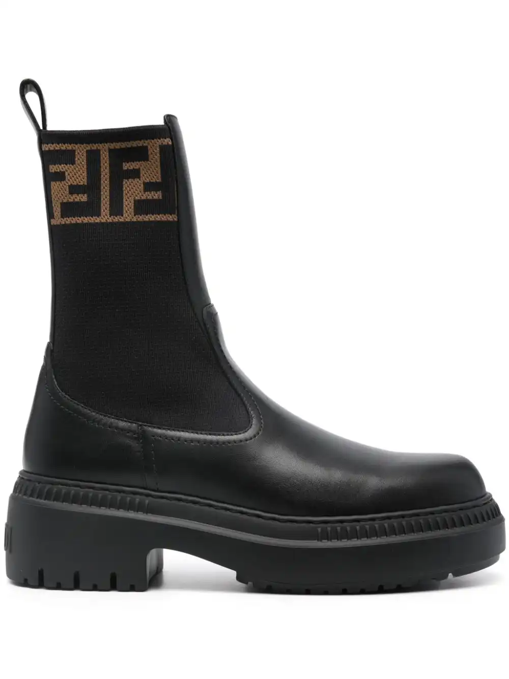 Affordable FENDI Domino leather ankle boots