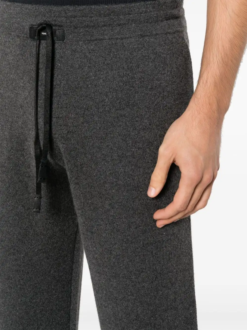 Cheap FENDI melange-effect cashmere track pants