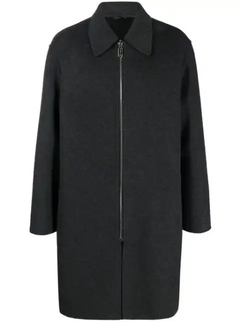 FENDI zip-up cashmere coat