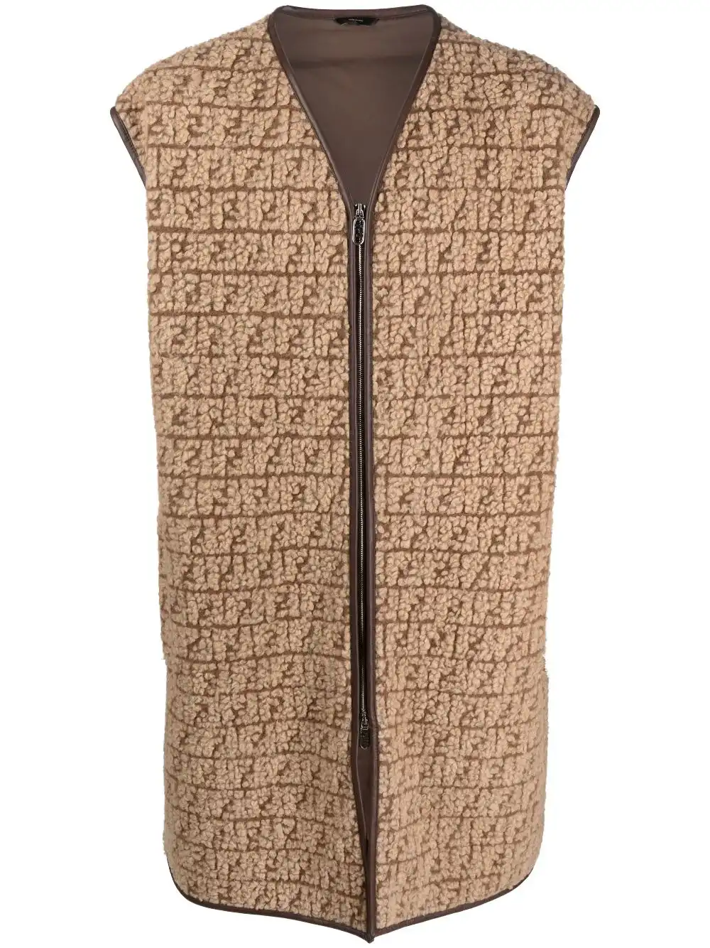 Cheap FENDI FF-monogram fleece gilet