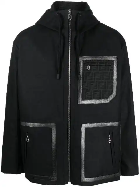 Affordable FENDI FF-motif reversible parka