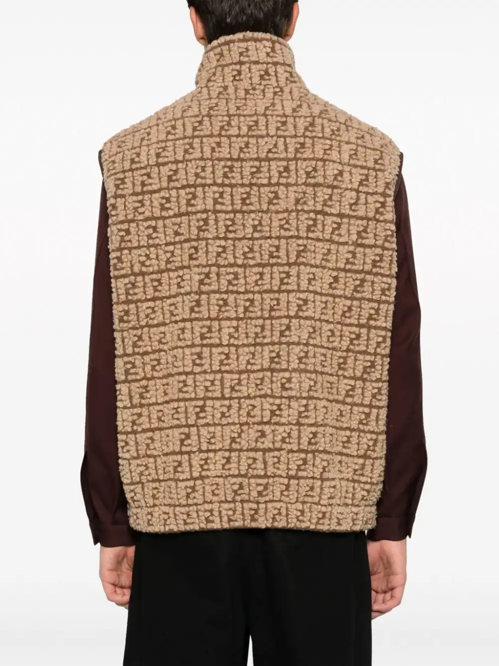 Affordable FENDI FF-monogram fleece gilet