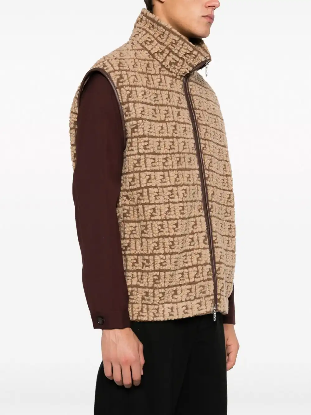 Affordable FENDI FF-monogram fleece gilet