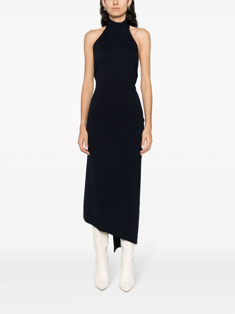 Affordable FENDI funnel-neck sleeveless ribbed-knit dress