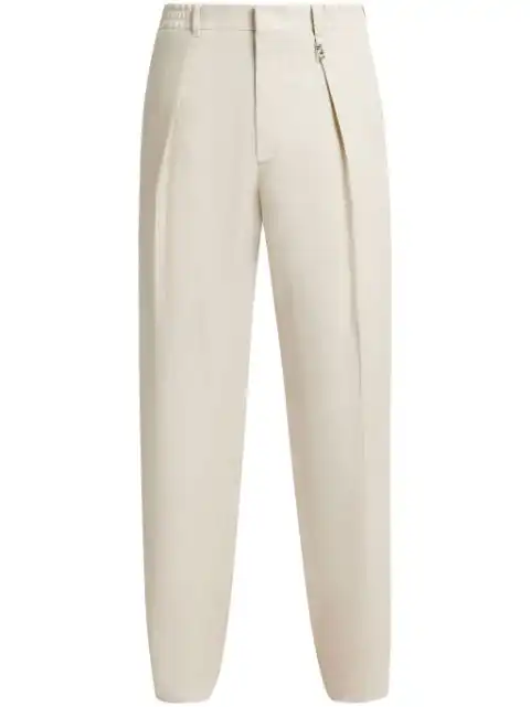 FENDI pintuck-detail straight-leg trousers