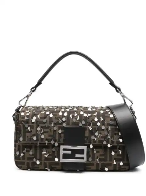 FENDI sequin-embellished tote bag