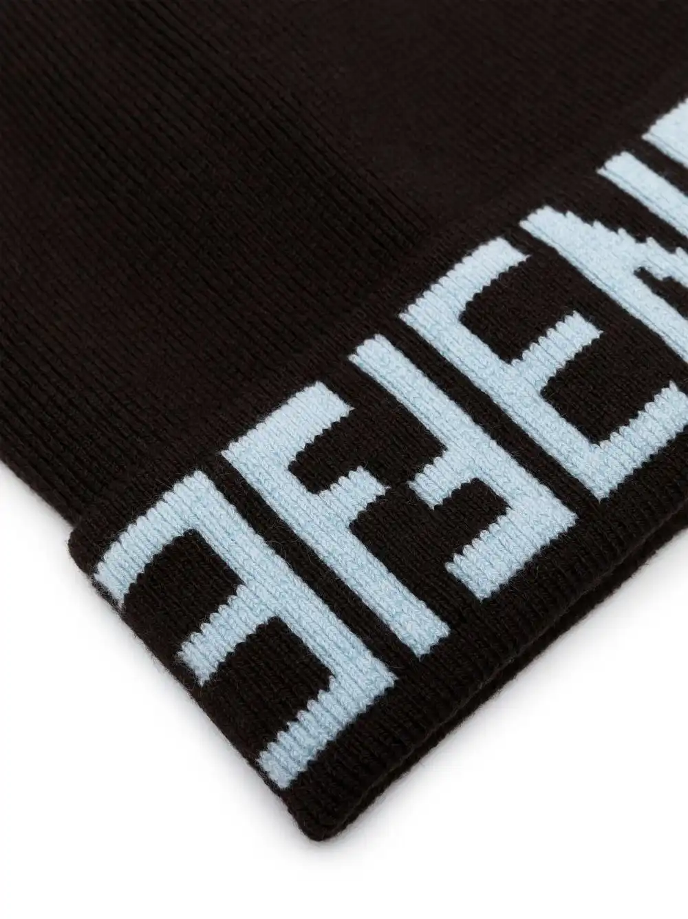 Cheap FENDI FF-motif turn-up brim beanie