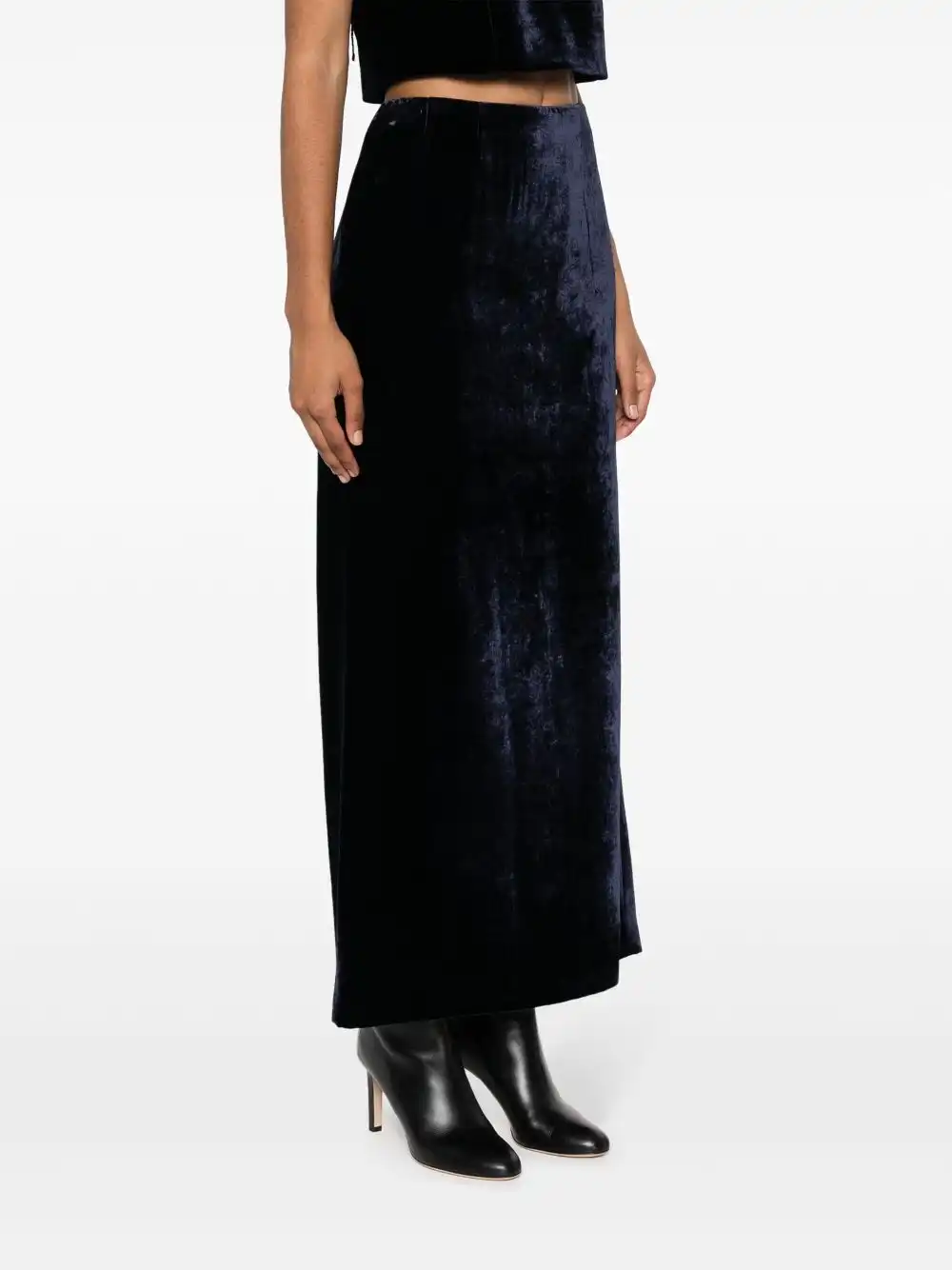 Affordable FENDI zip-embellished velvet maxi skirt