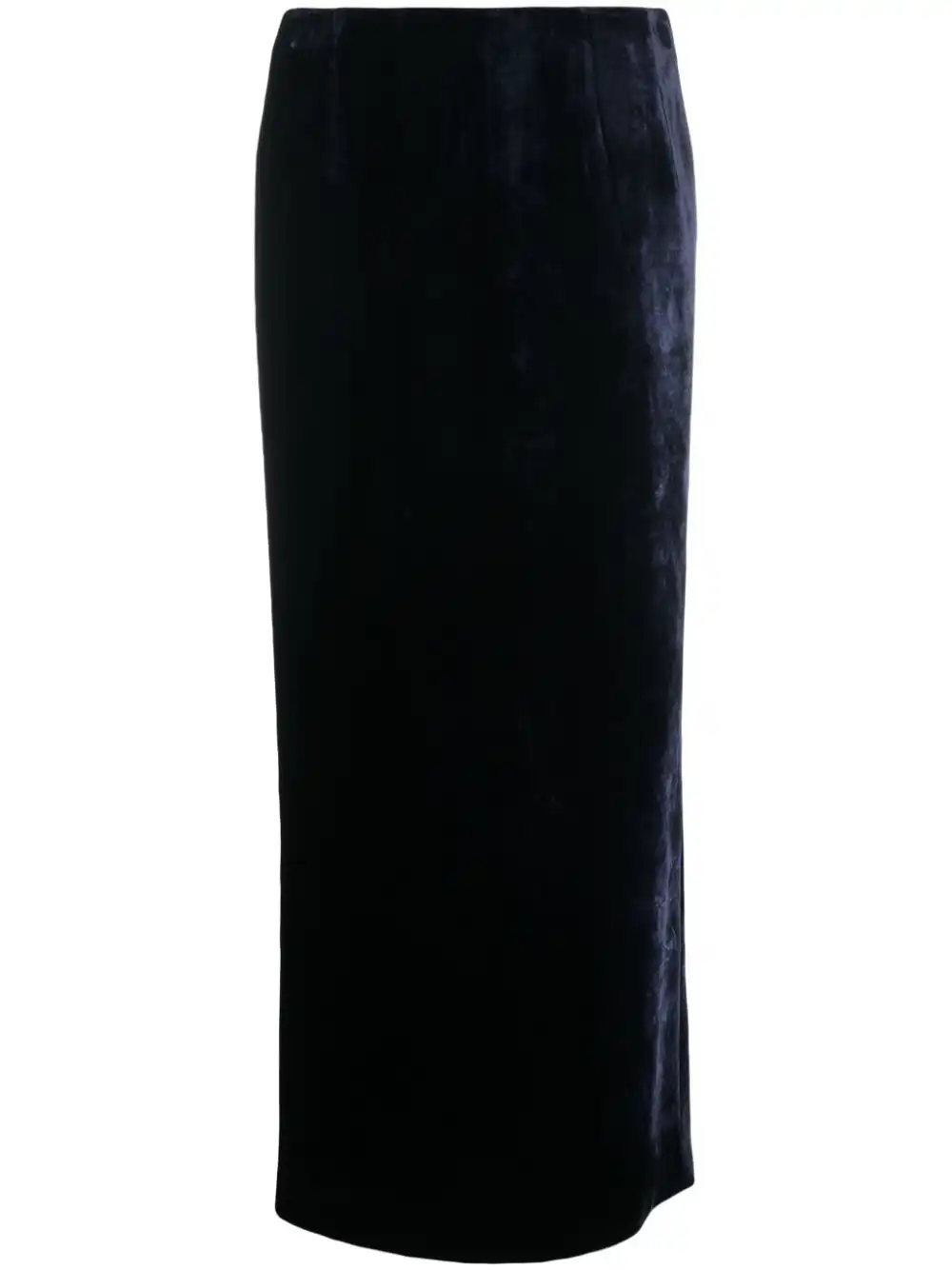 Affordable FENDI zip-embellished velvet maxi skirt