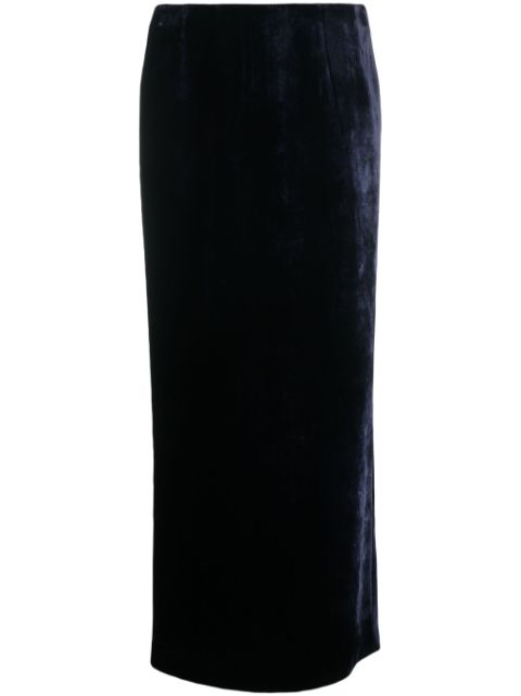 FENDI zip-embellished velvet maxi skirt