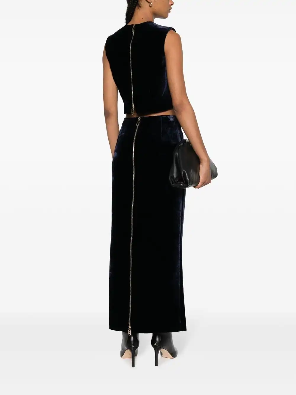 Cheap FENDI velour cropped tank top