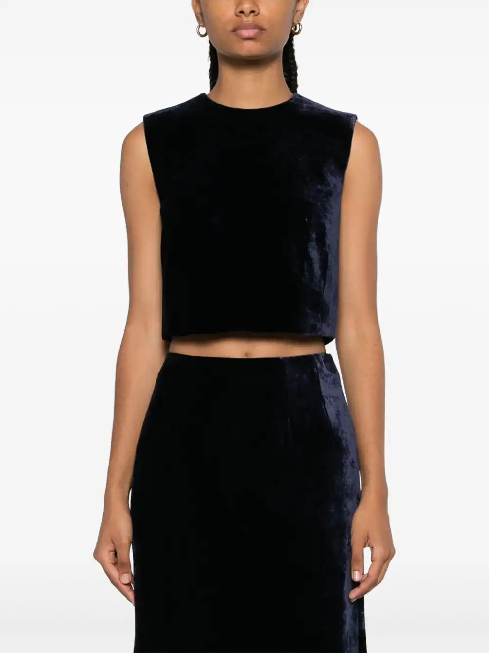 Cheap FENDI velour cropped tank top