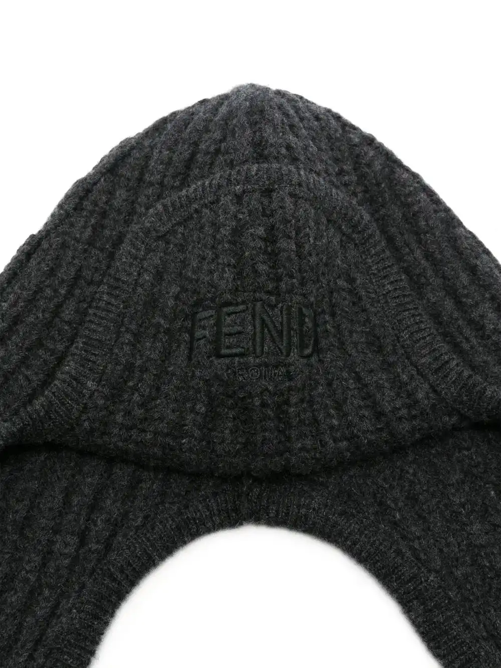 Affordable FENDI logo-embroidered virgin-wool beanie