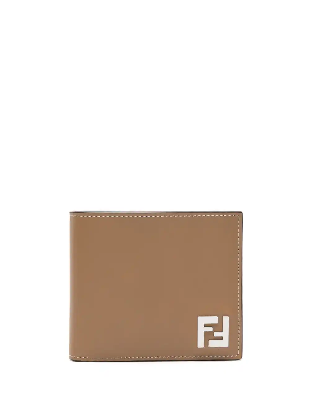 Affordable FENDI FF logo-plaque leather wallet