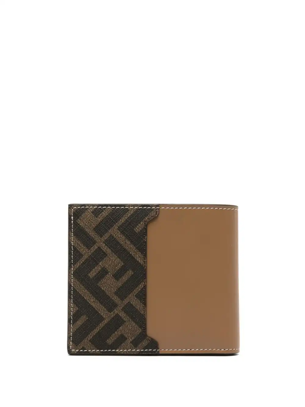 Affordable FENDI FF logo-plaque leather wallet