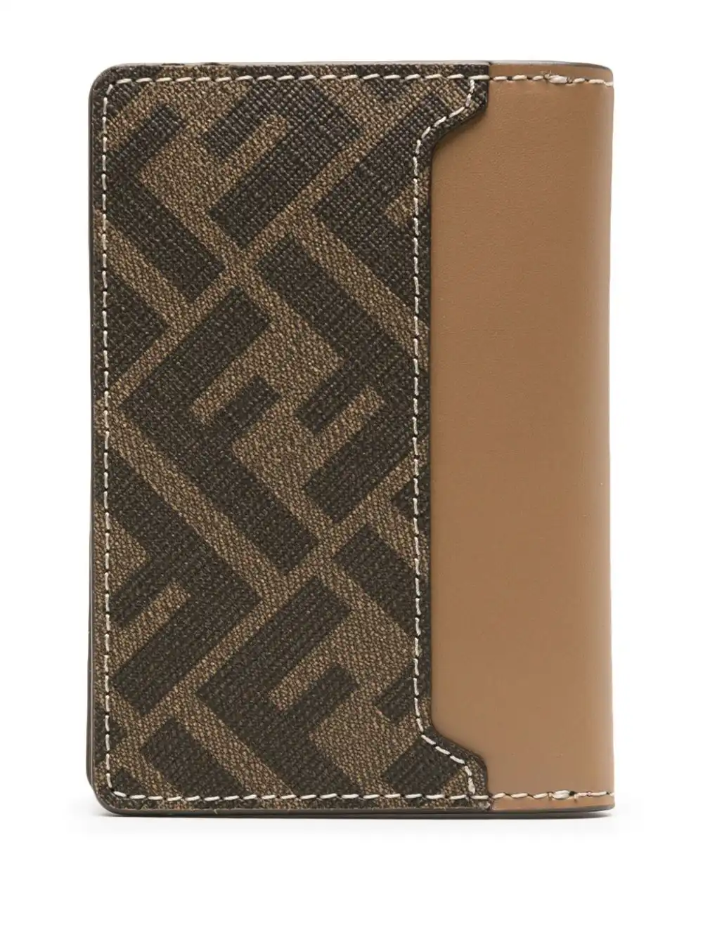 Affordable FENDI FF logo-plaque faux-leather cardholder