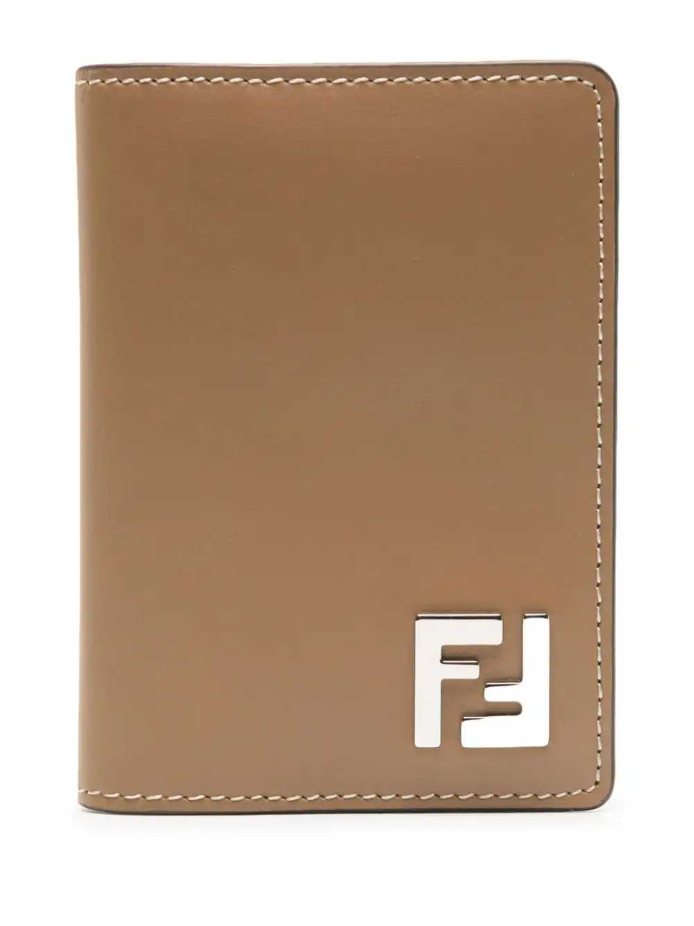 Affordable FENDI FF logo-plaque faux-leather cardholder