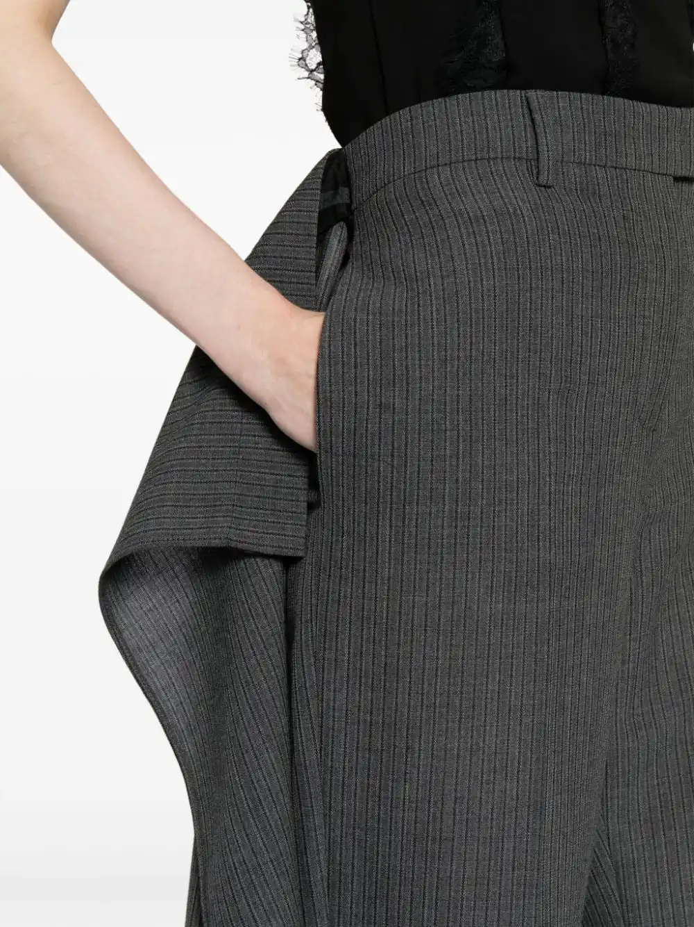 Affordable FENDI layered virgin wool trousers