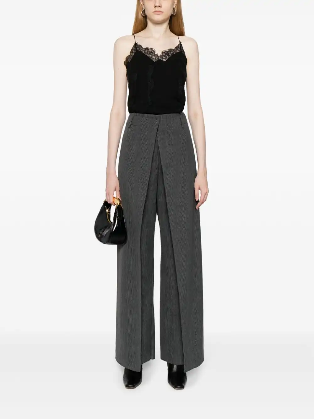 Affordable FENDI layered virgin wool trousers