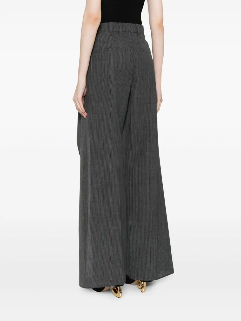 Affordable FENDI layered virgin wool trousers