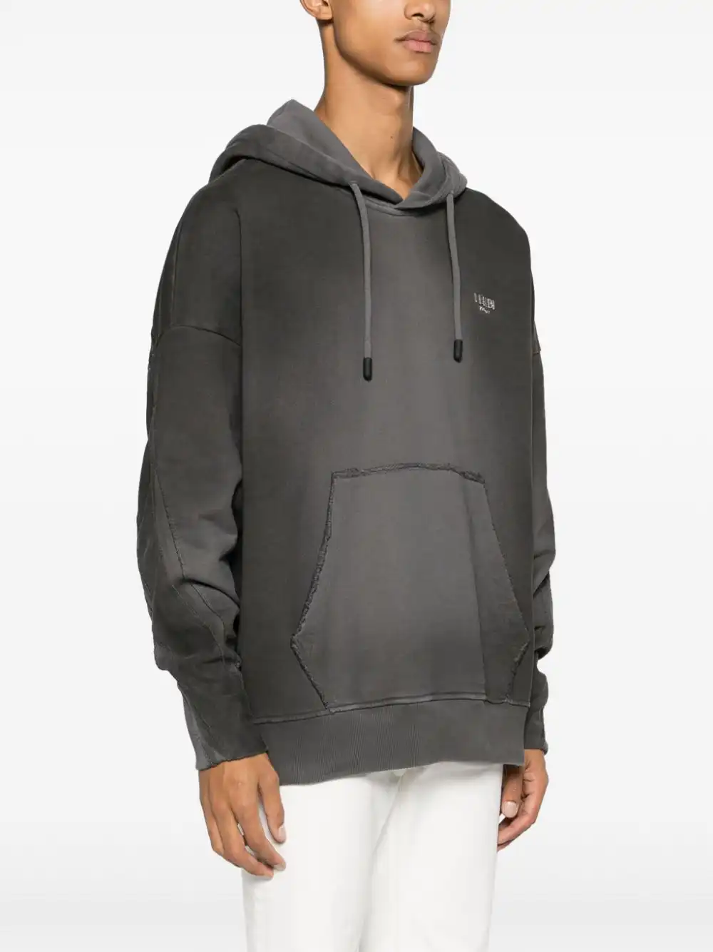 Cheap FENDI logo-lettering cotton hoodie