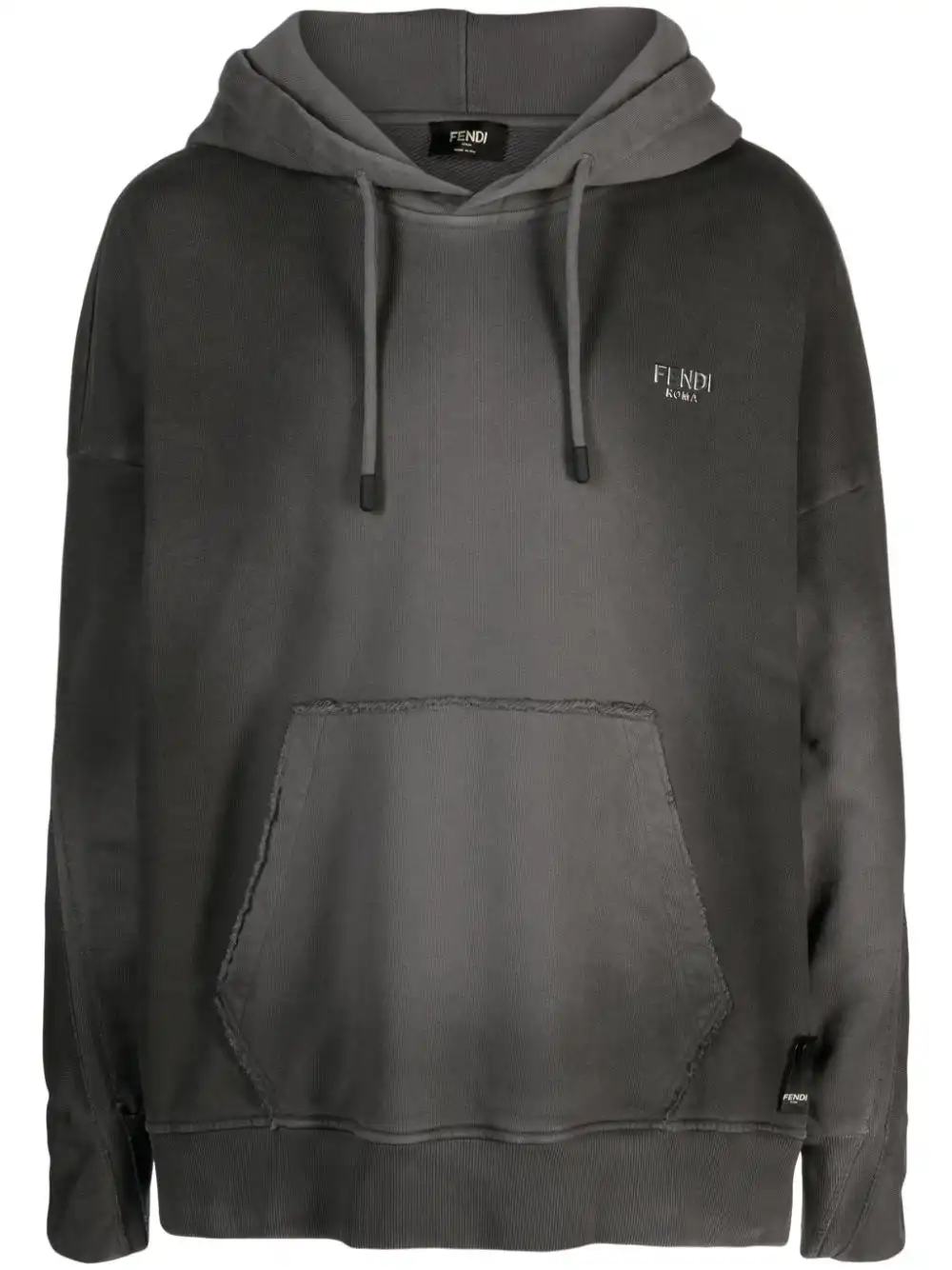 Cheap FENDI logo-lettering cotton hoodie