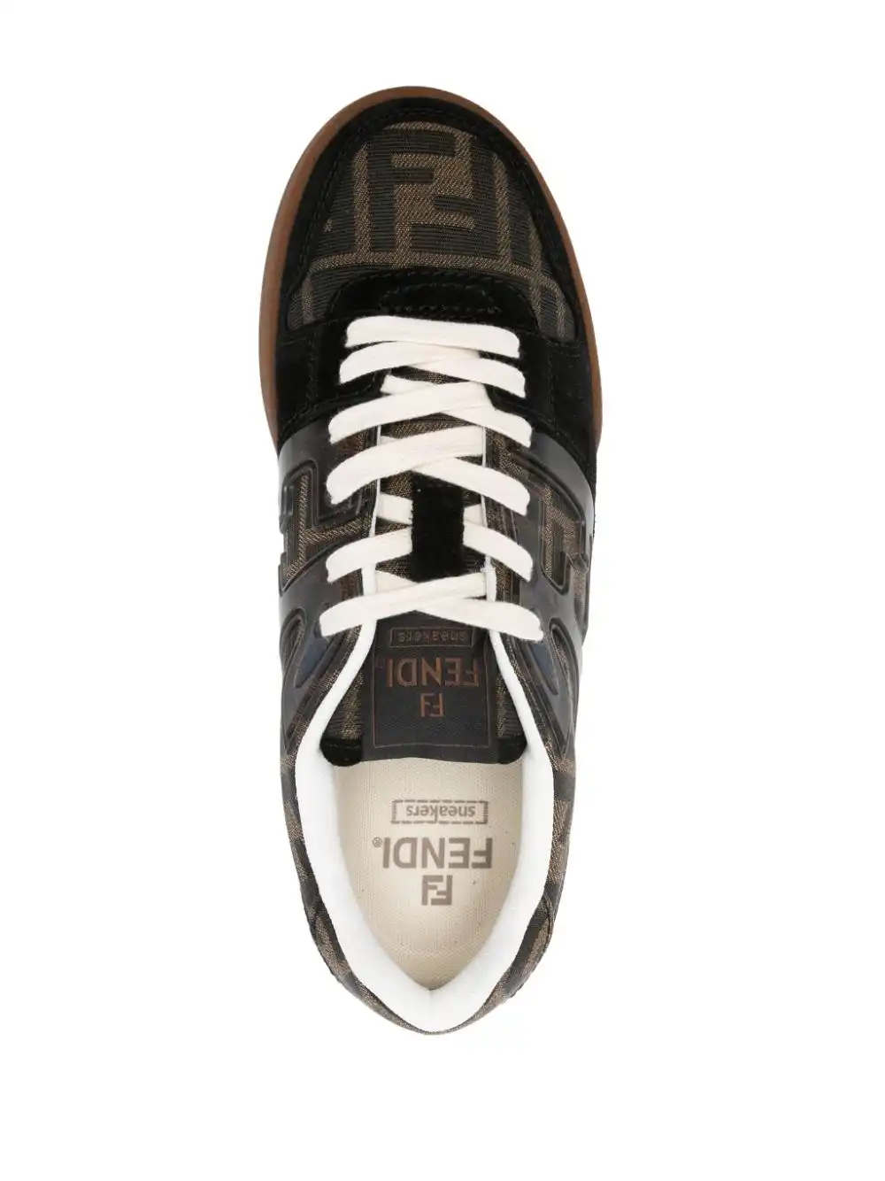 Cheap FENDI Zucca-monogram panelled sneakers