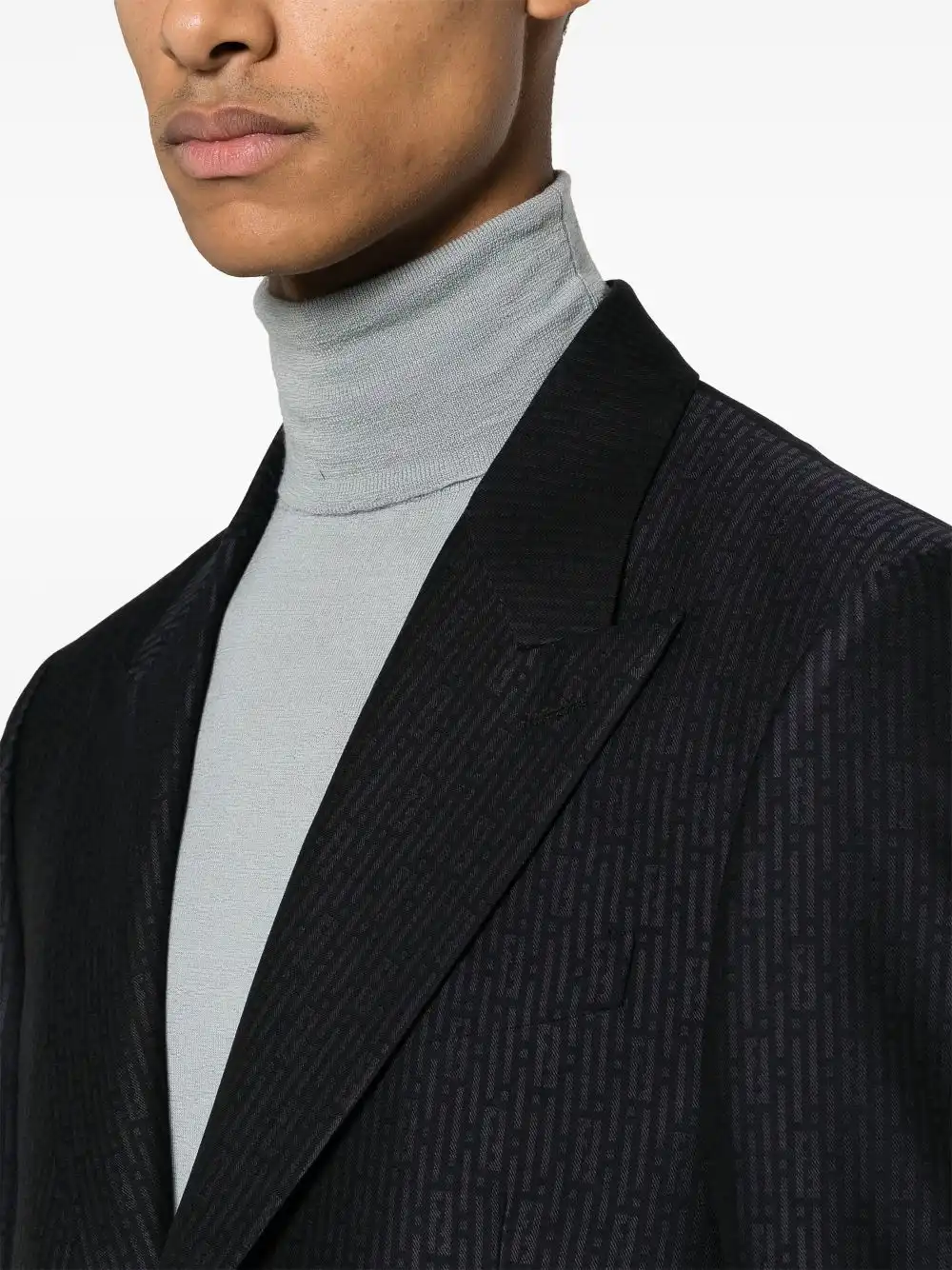 Affordable FENDI FF-print wool blazer