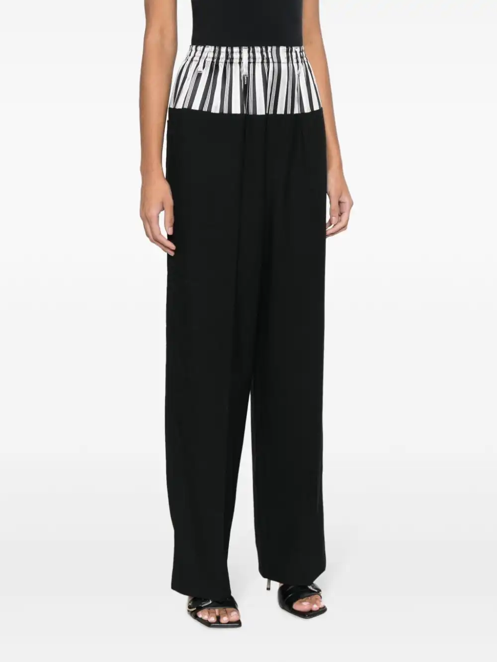 Cheap FENDI panelled striped trousers