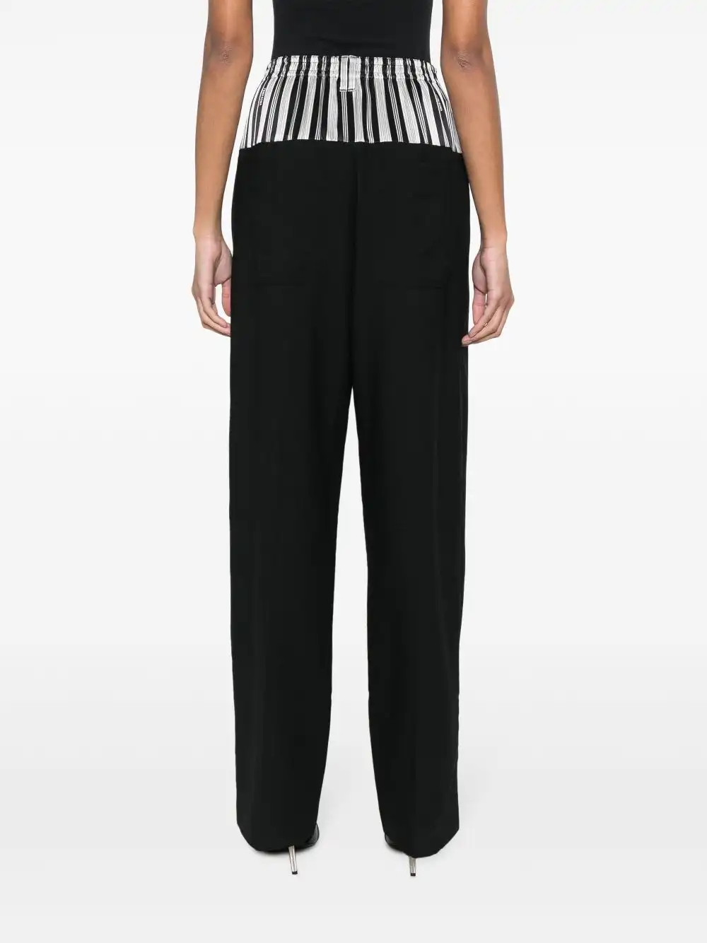 Cheap FENDI panelled striped trousers