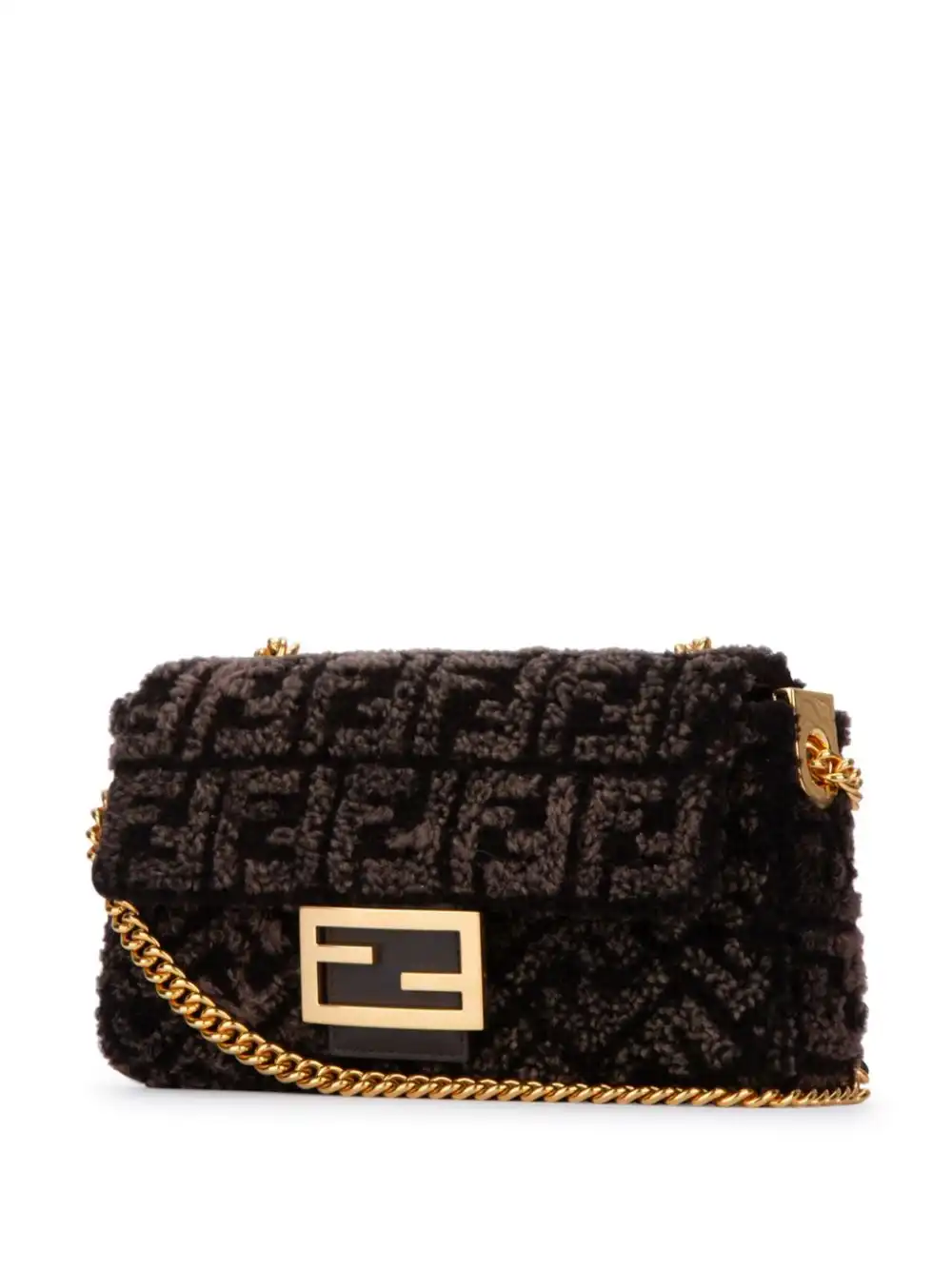 Affordable FENDI Baguette FF motif shoulder bag