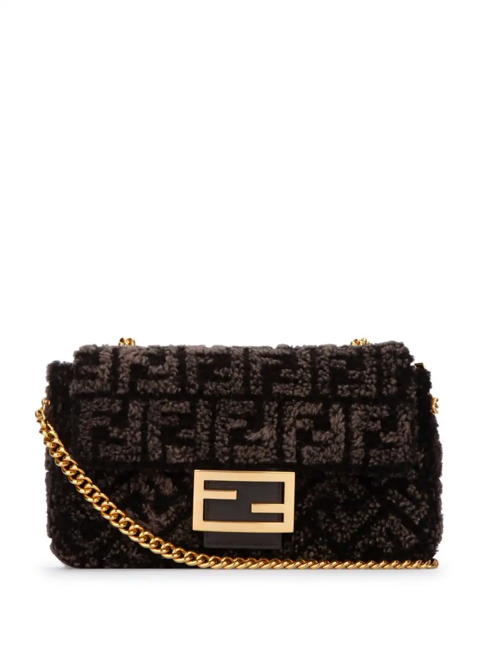 Affordable FENDI Baguette FF motif shoulder bag