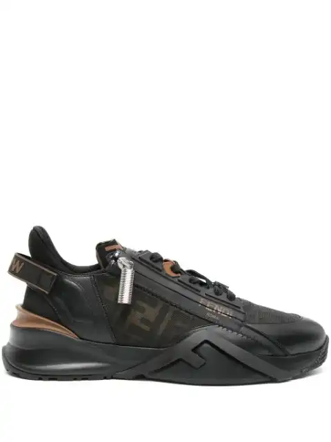 FENDI Flow FF-jacquard leather sneakers