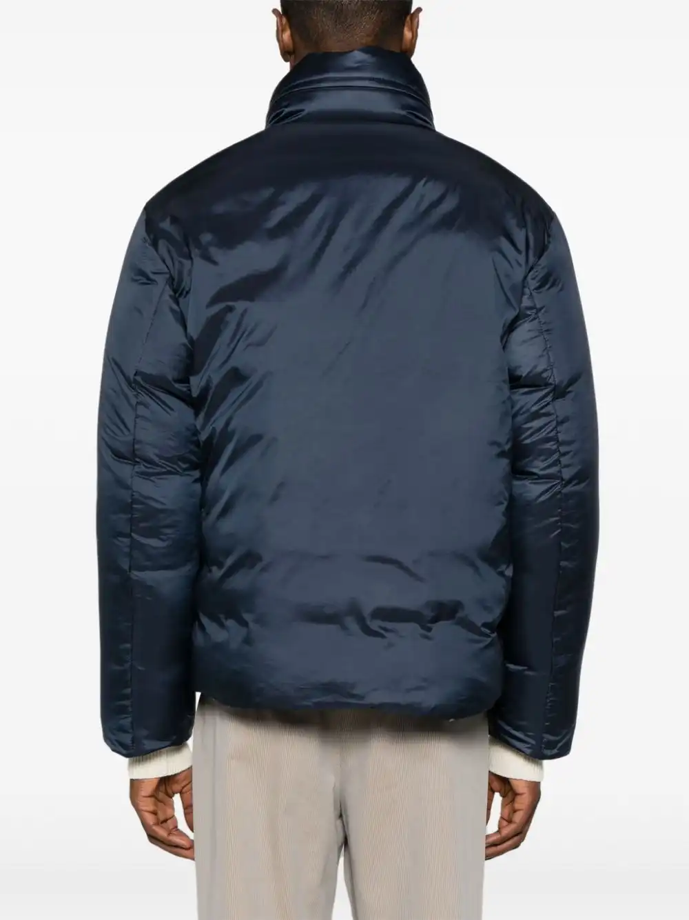 Cheap FENDI logo-patch reversible puffer jacket