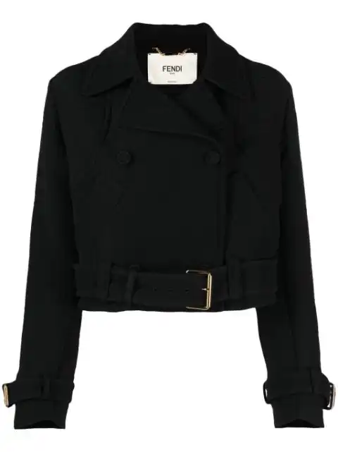 FENDI FF-jacquard biker jacket