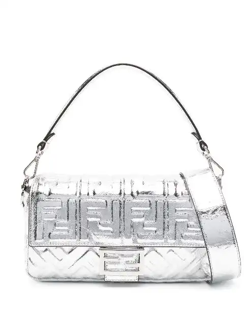 FENDI Baguette metallic shoulder bag