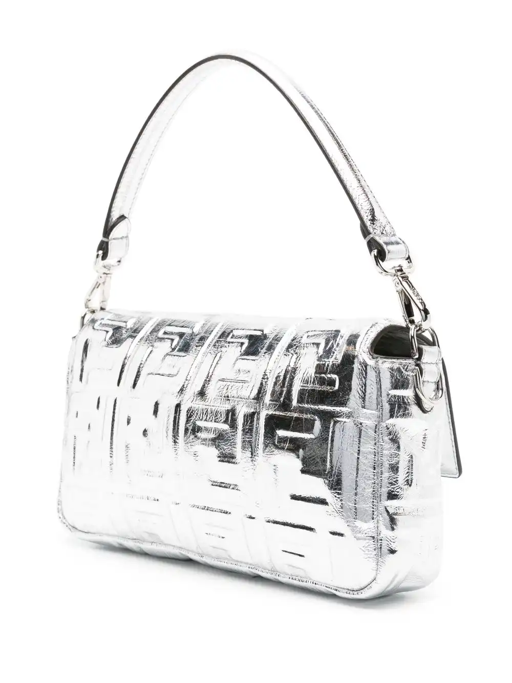 Affordable FENDI Baguette metallic shoulder bag