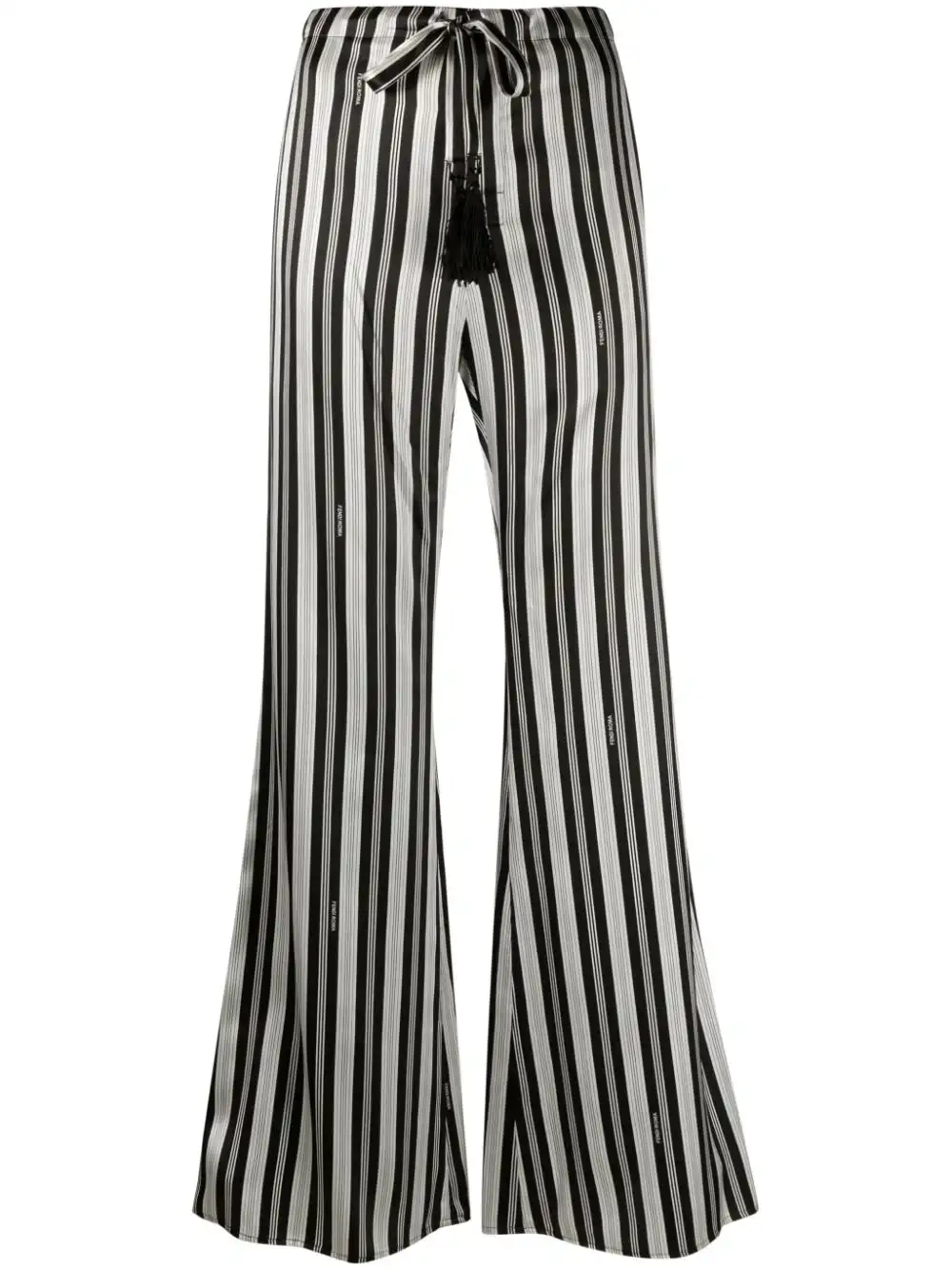 Affordable FENDI striped silk flared trousers