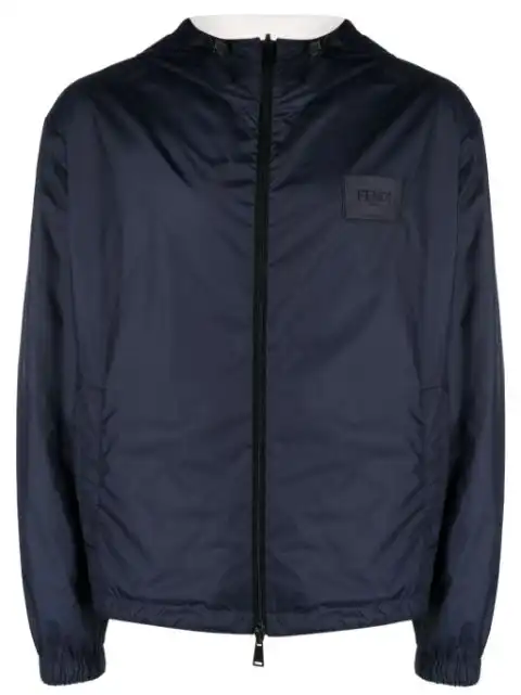 FENDI logo-patch reversible jacket