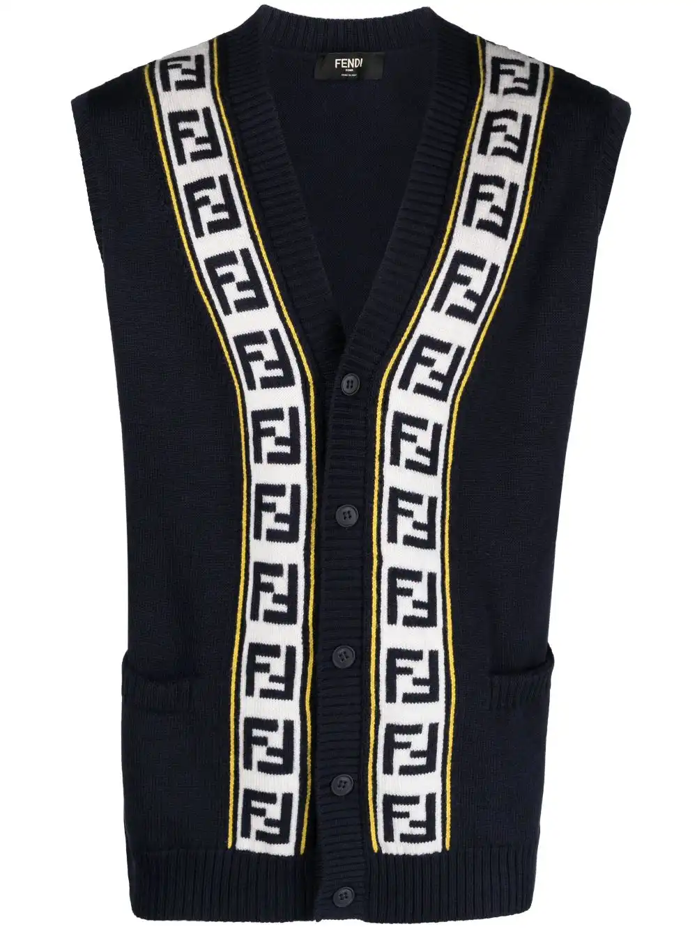 Cheap FENDI FF-intarsia sweater vest