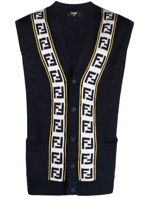 FENDI FF-intarsia sweater vest